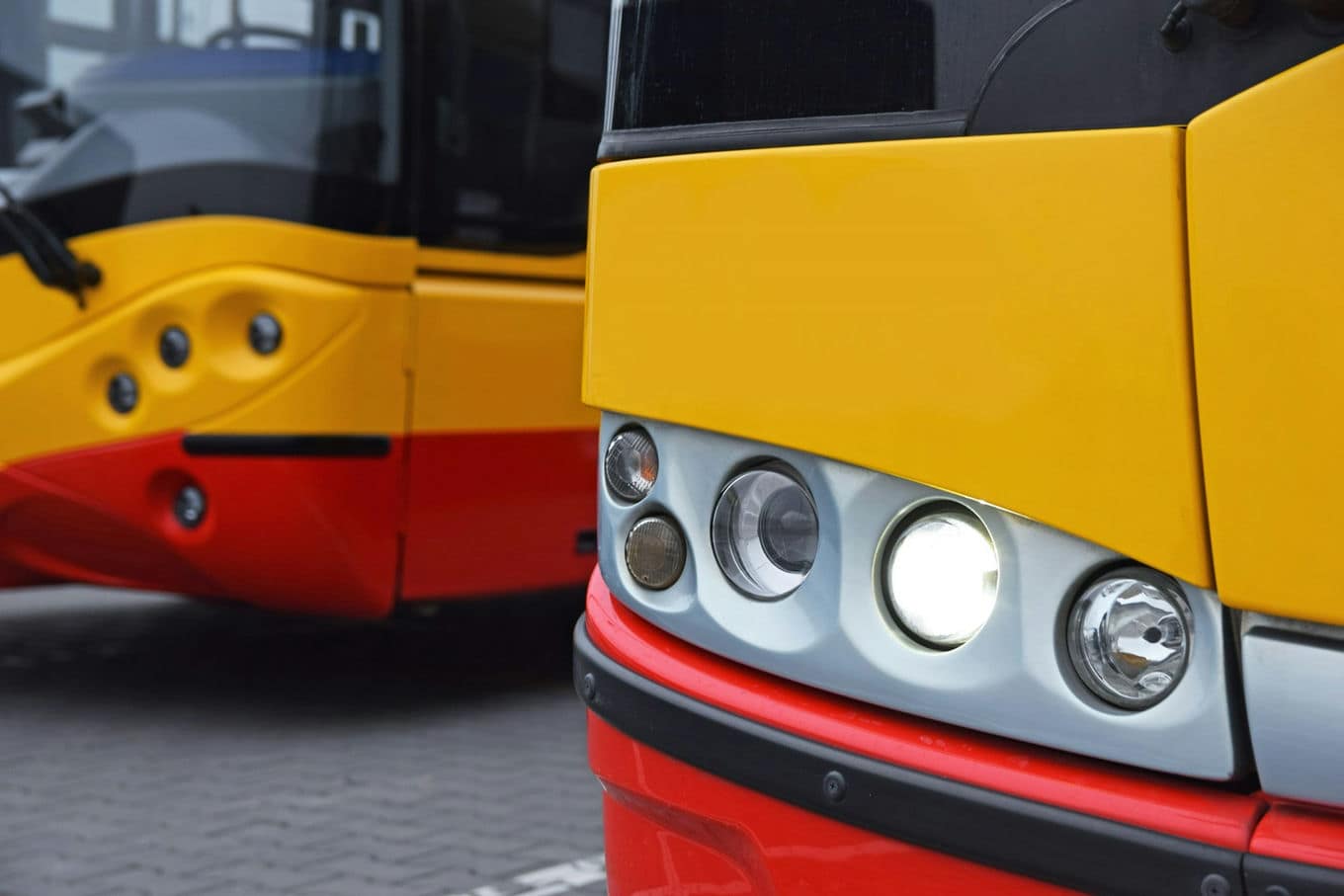 przód autobusów miejskich